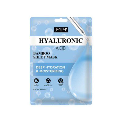 Jaquline USA Hyaluronic Acid Sheet Mask | Bamboo | Enhances Glow | Skin Firming | Refreshing | Hydrating & Glowing | Lightweight | Easy Application