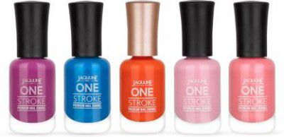 Jaquline USA Nail Addict Pack of 5 Nail Paints Long Lasting, Non Toxic Nail Polish Multi color