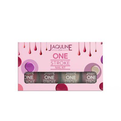 Jaquline USA ONE STROKE 4 In 1 Nail Kit, Long Lasting, Chip Resistant, Vegan, Quick Dry & Cruelty-Free Nail Paint- 20ml