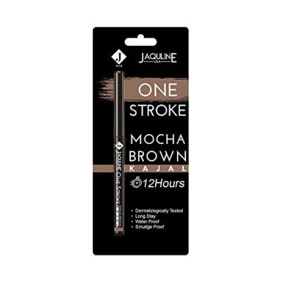 Jaquline USA One Stroke Matte Kajal Mocha Brown| Waterproof & Smudge-proof | Long Last All Day |Brown |Glides Smoothly |Infused with Sunflower Seed Oil|Vitamin-E| 0.30g