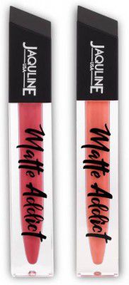 Jaquline USA Shades Of Love Matte Addict Long Lasting Liquid Lipstick set of 2,  (Red, 8 ml)