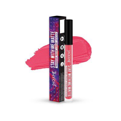 Jaquline USA Stay With Me Liquid Lipstick Play Girl 3ml | Matte|Long lasting| Highly pigmented| Smudge proof| Transfer proof| 12 hours+ stay