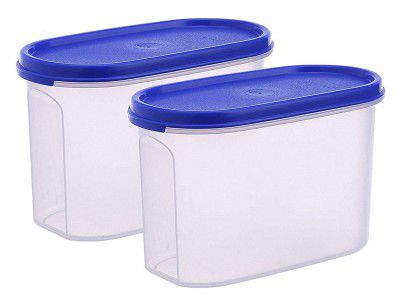 Java Kitchen Storage Container Set for Rice ; Dal ; Atta ; Flour ; Cereals ; Pulses ; Snacks, Stackable ; BPA-Free (2, 1.1 L)