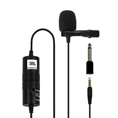 JBL (Renewed) Commercial CSLM20B XLR Omnidirectional Lavalier Microphone with Battery for Smartphones, Laptop & DSLRs, Conference Calls (Black)