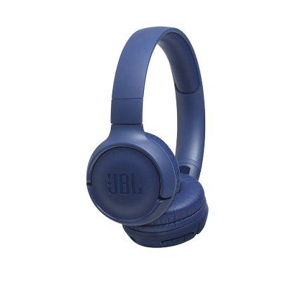 JBL Tune 500BT by Harman Powerful Bass Wireless On-Ear Headphones with Mic, 16 Hours Playtime & Multi Connect Connectivity (Blue)