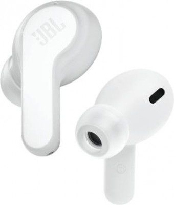 JBL Wave 200 TWS, 20Hr Playback,Deep Bass,Dual Connect,Touch Controls and VA Support Bluetooth Headset (White, In the Ear)