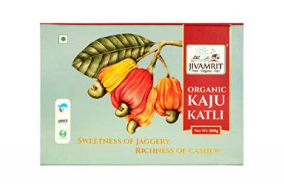 [Add 2 Qty] Jivamrit Organic kaju katli 500 Gram