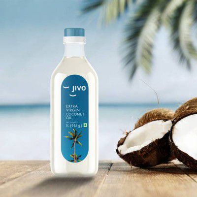 JIVO Cold Pressed Extra Virgin Coconut Oil PET Bottle  (1 L)