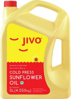 JIVO Sunflower Cooking 5 Litre Sunflower Oil Can  (5 L)