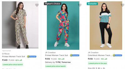 Jk Creation Womens Tracksuits upto 82% Off