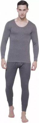 Jockey Men's Cotton Thermal Set (Black)