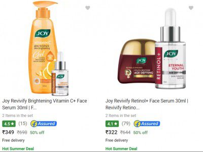 Joy Beauty Products @ 50% Discount  + Extra 20% Auto Discount in Cart