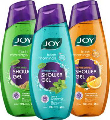 Joy Fresh Morning Purifying+Awakening+Refreshing Shower Gel Body Wash (3 x 250 ml)