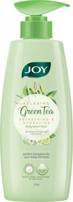 Joy Relaxing Green Tea Body Serum Lotion | Refreshing & Hydrating | With Bergamot & Chamomile Essential Oil | Quick Absorbing & Skin Glowing | Body Serum Lotion | For All Skin Types | 300 ml