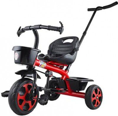 JoyRide Stylish Sports Plus Trike Push & Plug Baby Trike (Red, Black)