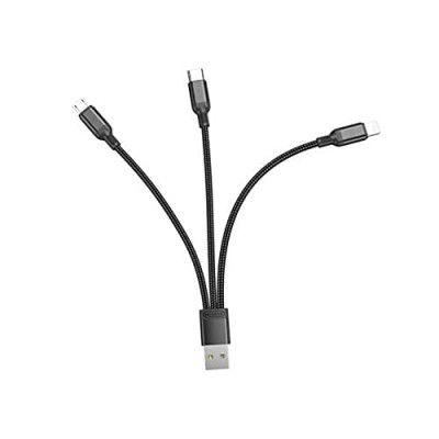 JOYROOM JR-L301 1000MM TPE+Aluminum Alloy 5.5A High Current Super-Fast Charging Cable for Android, iOS and Type C Devices, 3 in 1 USB Charging Cable