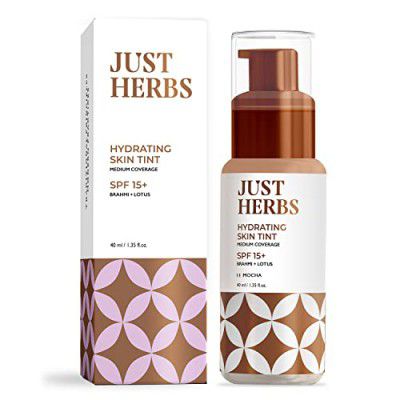 Just Herbs Ayurvedic Herb Enriched Skin Tint BB Cream For Pores,Blemish & Skin Tone CC Cream Foundation- Suits Oily Skin 40 ml