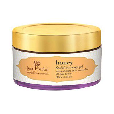 Just Herbs Honey Face Massage Moisturising Gel For Glowing & Nourishing Skin - Paraben Free Cream For Men & Women