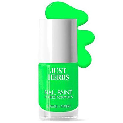 Just Herbs Nail Polish 12 Chemical Free Formula Quick Dry, Glossy Finish and Long Lasting Nail Paints (Minty Fresh)