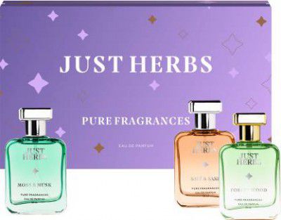 Just Herbs Pure Fragrances Energising & Relaxing Trio Perfume Set of 3 - 50ML Eau de Parfum - 150 ml  (For Men & Women)