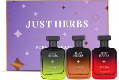 Just Herbs Pure Fragrances Intense Oud Trio Perfume Set of 3 - 50ML Eau de Parfum - 150 ml  (For Men & Women)