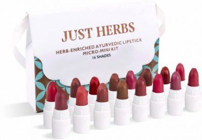 Just Herbs Ayurvedic Lipstick Micro-Mini Trial Kit  (Multicolor, 7 g)