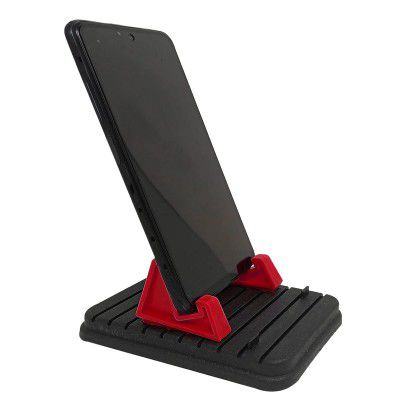 KACA Mobile Holder Smart Phone Stand, 180 Degree View, Premium Plastic Body, Wide Compatibility, Multipurpose, Anti-Skid Design (Black)