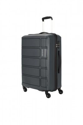 Kamiliant American Tourister Harrier 78 Cms Large Check-in Polypropylene (Pp) Hard-Sided 4 Wheels Spinner Luggage/Suitcase/Trolley Bag (Iron Grey), Medium