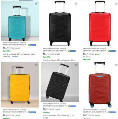 Kamiliant By American Tourister Suitcases Upto 84% off | Starts ₹1199