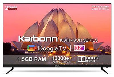 Karbonn 80 cm (32 inches) Kohinoor Series HD Ready Smart A+ LED Google TV KJSW32GSHD