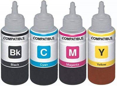 Kataria Refill Ink for Use in Epsonn L455 Printer - Cyan, Magenta, Yellow & Black - 70 ML Each Bottle, Standard (INKSETCYMB57)