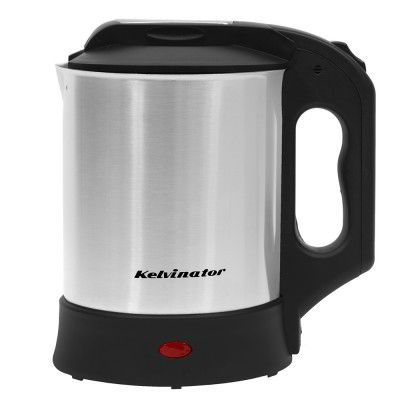 Kelvinator 1.5L 1500W Food Grade Electric Kettle with Wide Mouth, Seamless Bottom for easy cleaning, Dry Boil Protection, Auto Shut-off, 2 Years Warranty, Black and Stainless Steel