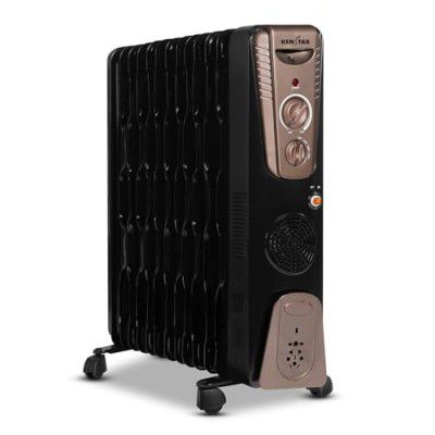 Kenstar 2400 Watts 9 Fins Oil Filled Radiator with PTC Fan Heater (BLACK GOLD)