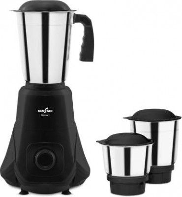 Kenstar KMSLE50K3SR0-DEK / SLENDER Slender 500 Mixer Grinder (3 Jars, Black)