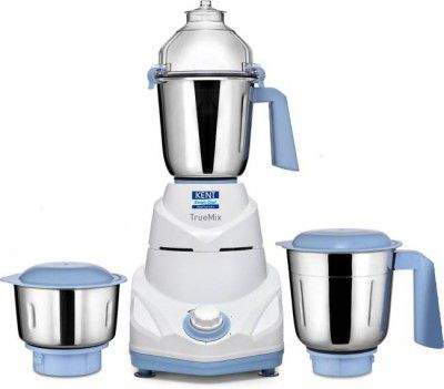 KENT 16064_ TrueMix 750 W Mixer Grinder with 1 year extended warranty (3 Jars, White)