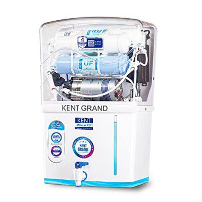 KENT Grand RO Water Purifier | 4 Years Free Service | RO + UF + TDS Control + UV LED Tank | 8L Tank | 20 LPH Flow