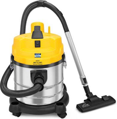 KENT KSL-612 Wet & Dry Vacuum Cleaner with Reusable Dust Bag  (Silver, Yellow)