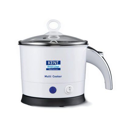 KENT Smart Multi Purpose Kettle Cum Steamer 1.2 Liter 800W | Electric cooker with Steamer & boiler for Idlis, Instant Noodles, Momos, Boils Eggs, and Steam vegetables | Inner Stainless steel & Cool to