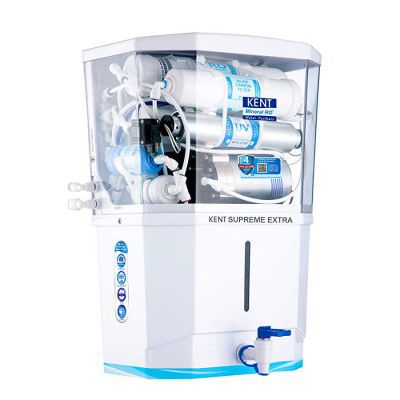 KENT Supreme Extra 2020 (11113) RO + UV + UF + Alkaline + TDS Control + UV 8 L Tank 20 LPH Water Purifier