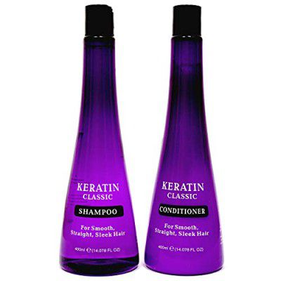 Keratin Classic Xpel Marketing Keratin Shampoo & Conditioner Combo with Keratin, For Smooth, Straight, Sleek Hair, 400 ml- For All Hair Types