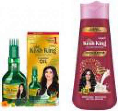 Kesh King Ayurvedic Oil 300ml + Damage Repair Shampoo 340ml  (2 Items in the set)