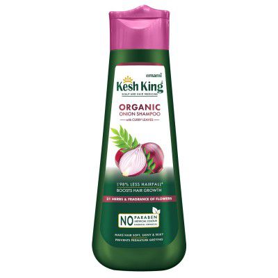 Kesh King Ayurvedic Onion Shampoo | Hair Fall Control & Growth Shampoo| Reduces Split Ends & Frizz |Repairs Dry & Damaged Hair | Goodness of Onion, Amla & Bhringraj for soft, silky & smooth hair -300