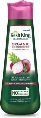 Kesh King Organic Onion Shampoo With Curry Leaves | Reduces Hair Fall Upto 98% (300 ml)