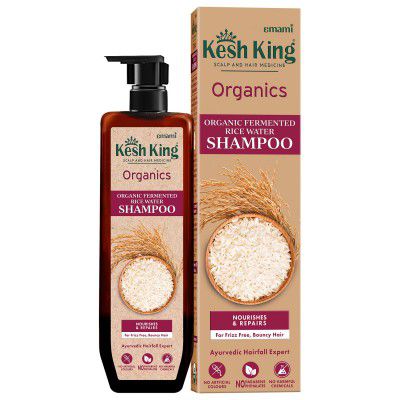 Kesh King Organics Fermented Rice Water Shampoo | Nourishes & Repairs | For Frizz-Free, Bouncy Hair, 300ml