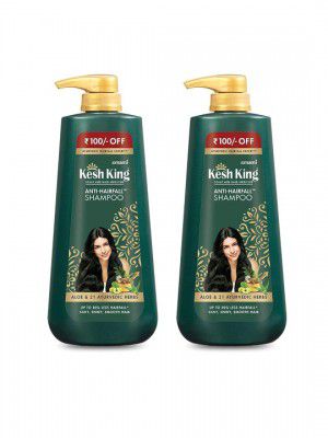 Kesh King Set of 2 Scalp & Hair Medicine Aloe Vera Anti-Hairfall Shampoo - 600 ml Each