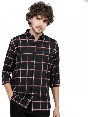 KETCH Men Slim Fit Checked Full Sleeve Shirt