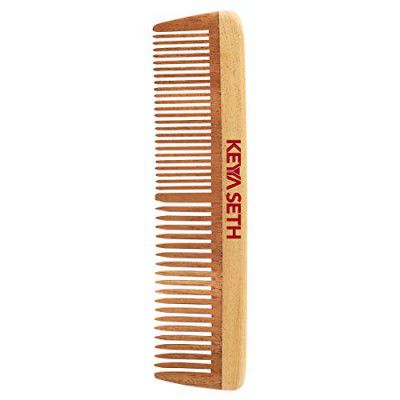 Keya Seth Aromatherapy, Organic Neem Wooden Comb II Massages Scalp, Stimulates Hair Growth, Removes Dandruff