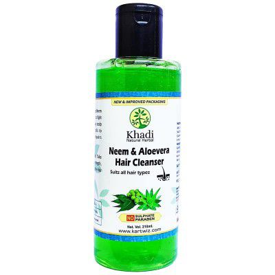 Khadi Herbal Neem Aloevera Shampoo, 210ml