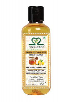 Khadi Natural Herbal Honey and Lemon Juice Shampoo, Yellow, 210 ml