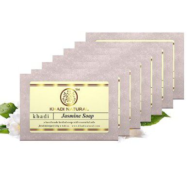 Khadi Natural Herbal Jasmine Soap, 125 g (Pack of 7)